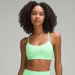 Lululemon Women's Neon Green Flow Y Nulu Sports Bra